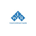 WER letter logo design on BLACK background. WER creative initials letter logo concept. WER letter design.WER letter logo design on Royalty Free Stock Photo