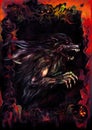 Werewolf attack poster or cover