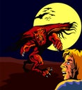 Werewolf attacking a dude