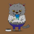 Werewolf cartoon vector