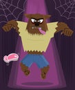 Werewolf halloween character vector illustration