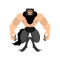 Werewolf isolated. werwolf Monster. wolfman monstrosity vector illustration