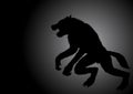 Werewolf lurking in the dark Royalty Free Stock Photo