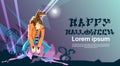 Werewolf Monster Happy Halloween Party Invitation Card