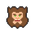 Werewolf pixel art. pixelated werwolf Monster. 8 bit wolfman monstrosity vector illustration Royalty Free Stock Photo