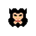 Werewolf pixel art. pixelated werwolf Monster. 8 bit wolfman monstrosity vector illustration Royalty Free Stock Photo