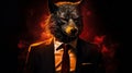 Werewolf In A Suit Intense Color Saturation And Atmospheric Illusionism