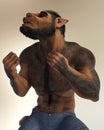 Werewolf in a white background Royalty Free Stock Photo