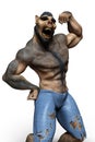Werewolf in a white background Royalty Free Stock Photo