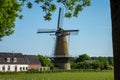 Traditional windmill from 1882 in dutch town of Werkhoven, Province Utrecht Royalty Free Stock Photo