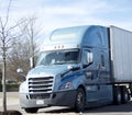 Werner Trucking Company Tractor Trailer Royalty Free Stock Photo