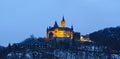 Wernigerode castle at night Royalty Free Stock Photo