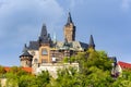 Wernigerode Castle over old town, Germany