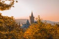 Wernigerode Castle during sunset at Harz Mountains National Park, Germany Royalty Free Stock Photo