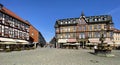 Wernigerode, Germany, July 2022 : The central plaza or square of the old town on a sunny summer day