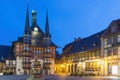 Wernigerode, Market square and Town Hall, Harz, Germany Royalty Free Stock Photo