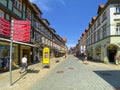 Wernigerode, Saxony, Germany, July 2022 : Narrow streets of the Old Town of Wernigerode in Germany