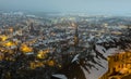 Wernigerode in Wintertime and evening Royalty Free Stock Photo