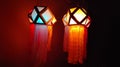 Wesak lanterns with bright colors