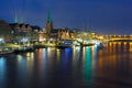 Weser River and St Martin Church, Bremen, Germany
