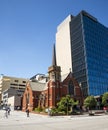 Wesley Uniting Church at corner of Hay Street and William Street in Perth Royalty Free Stock Photo