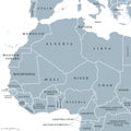West Africa countries political map