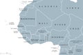 West Africa region political map