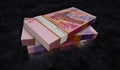 West African CFA Franc money banknotes pack 3d illustration