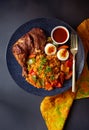 West African Entree with Jollof Rice Royalty Free Stock Photo