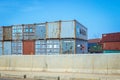 West African Ocean Port with Cargo Shipping Containers