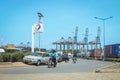 West African Ocean Port with Cargo Shipping Containers