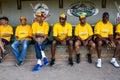 The West All-Stars at the Jeffrey Osborne Foundation Celebrity Softball Game. Royalty Free Stock Photo