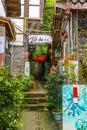 West Ancient Street at Dujiangyan and ancient irrigation system during early autumn at Dujiangyan Sichuan , China : 22 October