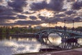 West arch bridge in Tsaritsyno, Moscow Royalty Free Stock Photo