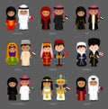 West Asia and Middle East. People in national dress.