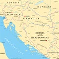 West Balkan Political Map Royalty Free Stock Photo