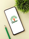 West Bangal, India - October 09, 2021 : Dabur logo on phone screen stock image.