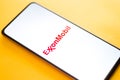 West Bangal, India - October 09, 2021 : ExxonMobil logo on phone screen stock image.