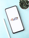 West Bangal, India - September 28, 2021 : e-Rupi logo on phone screen stock image. Royalty Free Stock Photo