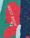 West Bank region editable map