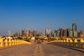 West Bay City skyline as viewed from The Grand Mosque Doha, Qatar Royalty Free Stock Photo