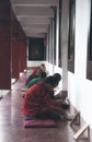 Young Monks in the temple, Gangtok City,Sikkim India