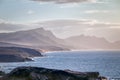 The west coast of Fuerteventura as seen from the village of La Pared, Canary Islands, Spain Royalty Free Stock Photo