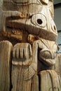 West Coast Indian Totem, UBC, Vancouver BC, Canada Royalty Free Stock Photo