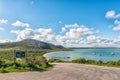 WEST COAST NATIONAL PARK, SOUTH AFRICA, AUGUST 20, 2018: Road to Kraalbaai at the Langebaan Lagoon on the Atlantic Ocean coast of