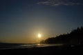 A west coast sunset near Tsusiat Falls on the West Coast Trail, Vancouver Island, Canada Royalty Free Stock Photo