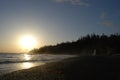 A west coast sunset near Tsusiat Falls on the West Coast Trail, Vancouver Island, Canada Royalty Free Stock Photo