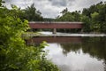 West Cornwall Covered Bridge view from Sharon Royalty Free Stock Photo