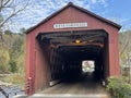 West Cornwall Covered Bridge in Connecticut Royalty Free Stock Photo