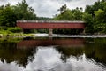 West Cornwall Covered Bridge view from Sharon Royalty Free Stock Photo